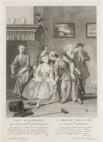 KG 13468
<br/>
Toneelscène Troost: Jan Claasz of de gewaande dienstmaagd
<br/>
<em>Radigues, Antoine (1721-1809)</em>